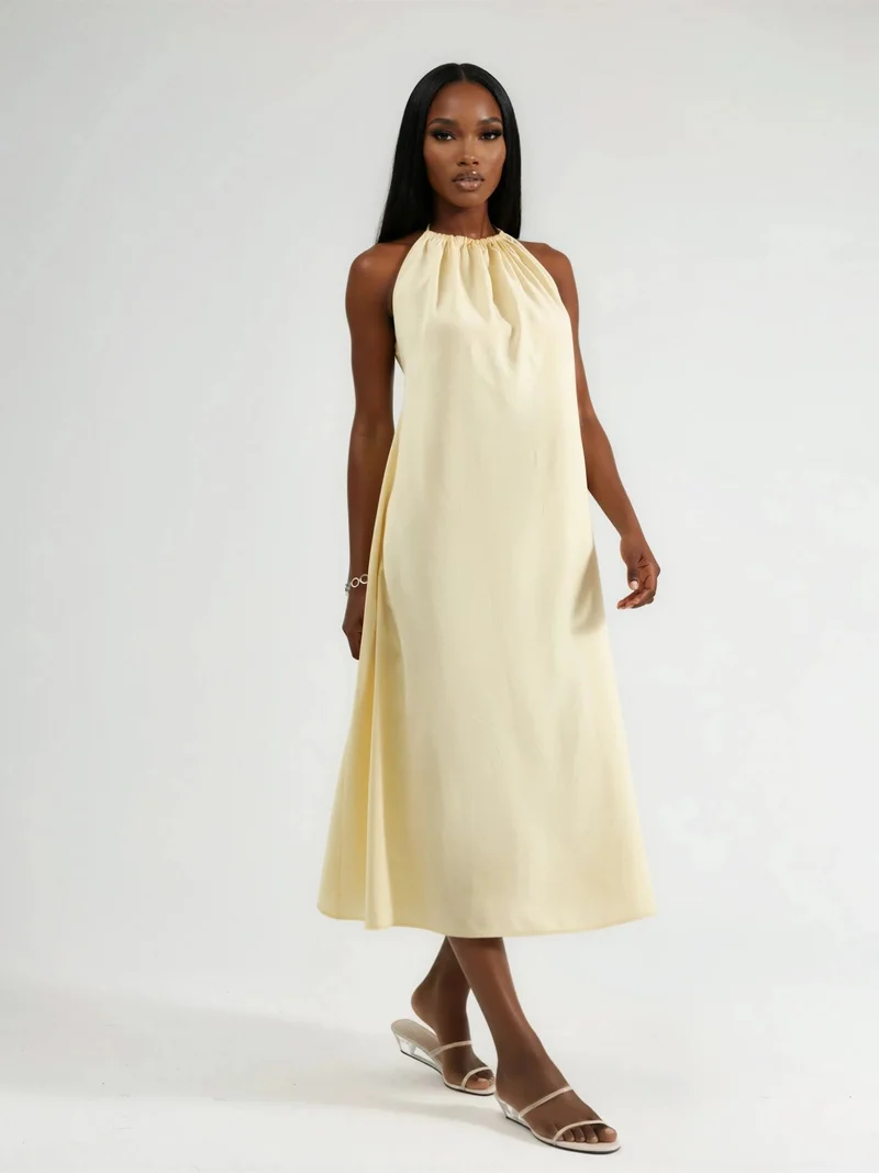 بوسيم BUSEM Halter Neck Midi Dress
