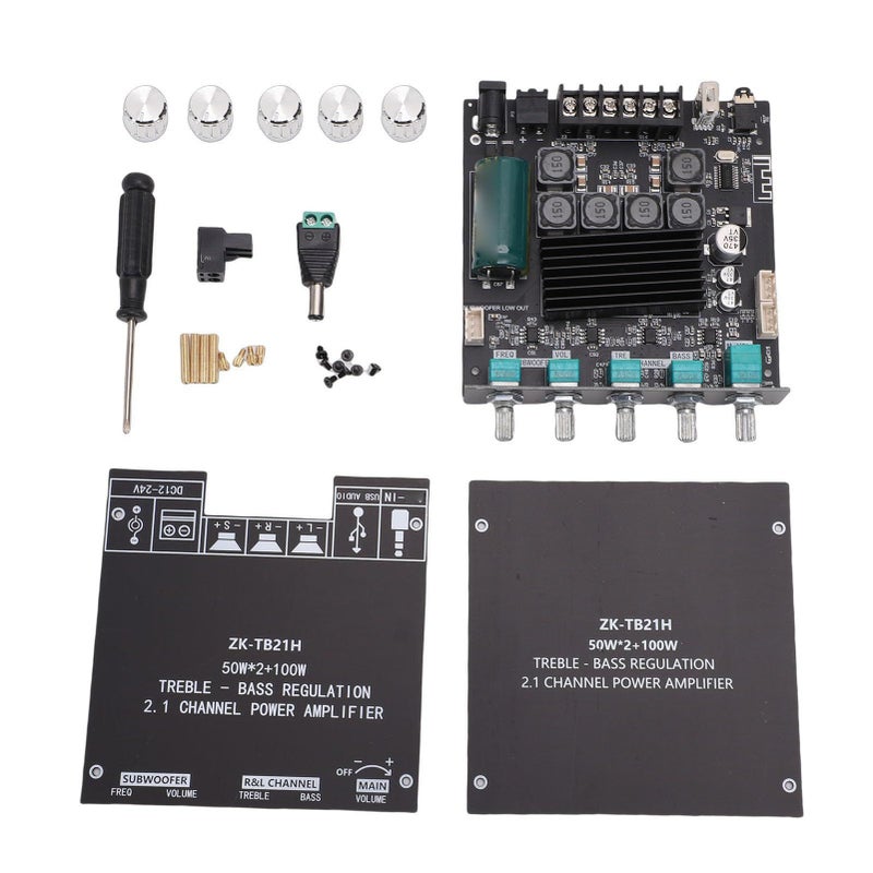 لوحة مكبر صوت 2.1 قناة TPA3116D2 مع إدخال AUX USB لمسرح منزلي وصوت السيارة - Image 2