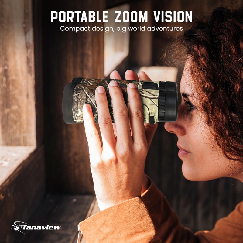 Tanaview 10X42 Compact Binoculars for Adults - Long Distance, High Powered Binoculars with Travel Case - Extra Bright Light & Large Field of View - Lightweight, Water & Fog Proof, Hunting, Bird Watching - Image 3