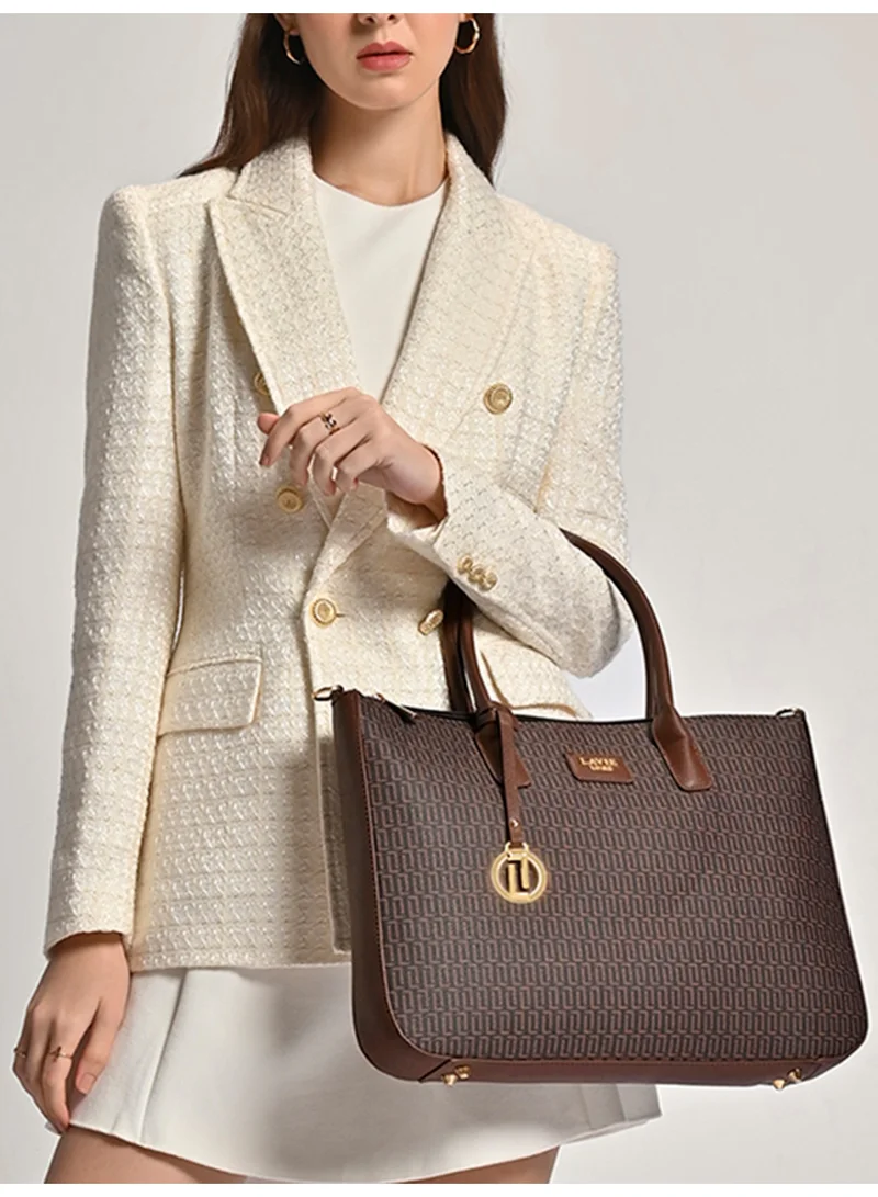 لافي حقيبة يد نسائية فاخرة مونورايلي  برو شوكولاتة