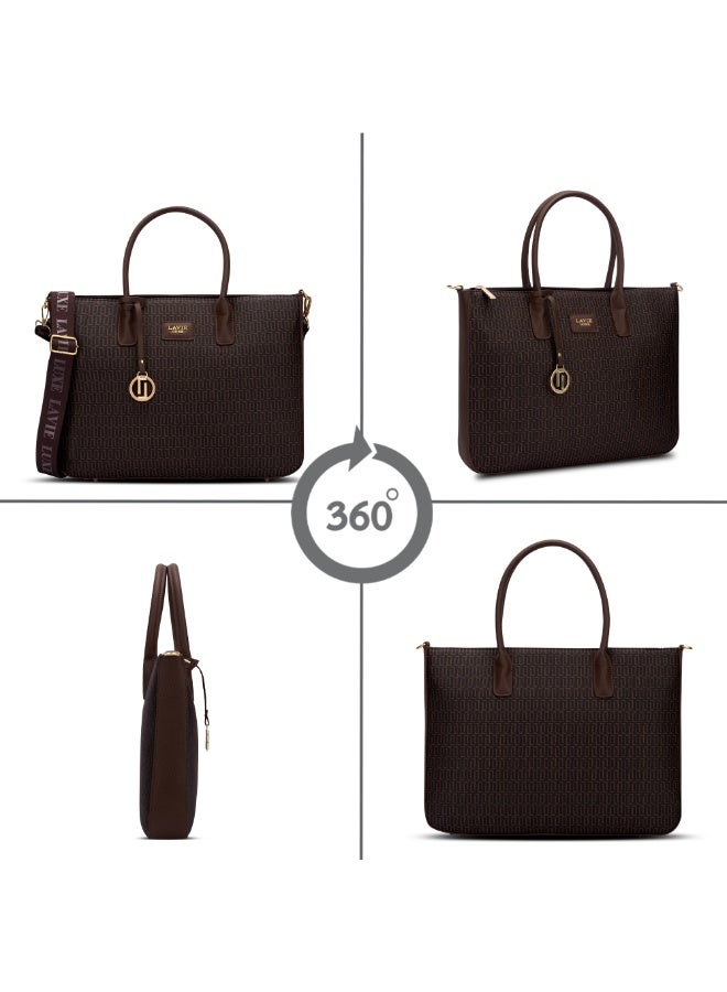 لافي حقيبة يد نسائية فاخرة مونورايلي  برو شوكولاتة - Image 5