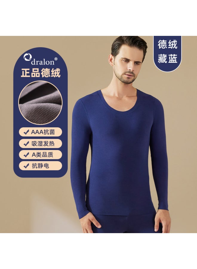 Men's Thermal Underwear With Self-heating Technology, Fleece-lined Base Layer Top, Anti-pilling, Cold-resistant Inner Wear