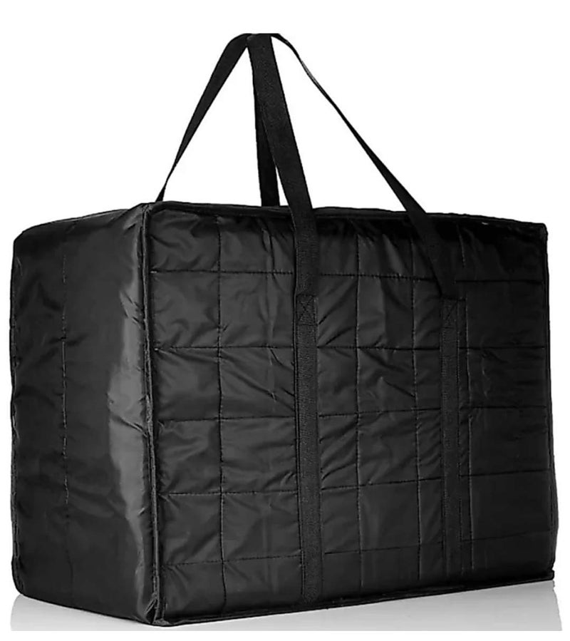 CUSTOMARY Nylon Double Bed Blanket Bag Cover/Saree Bag/Household Storage Bag With Water Proof Dust Proof (Pack Of 1) (Black) - Image 4