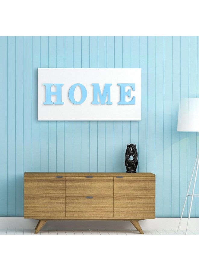 AOCEAN 6 Inch Blue Wood Letters Unfinished Wood Letters for Wall Decor Decorative Standing Letters Slices Sign Board Decoration for Craft Home Party Projects (A) - Image 3