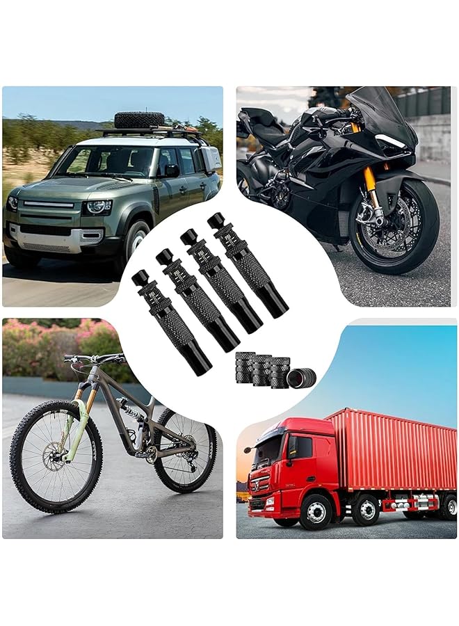 أوزيغالور 4 قطع من أداة ضغط هواء الإطارات اللولبية للمركبات على الطرق الوعرة 4X4، مجموعة صمام تفريغ هواء الإطارات القابل للتعديل والتوقف التلقائي - Image 4