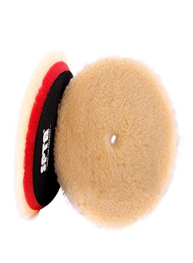 SPTA Wool Polishing Pads, 2Pcs 3 Inch (76mm) Wool Cutting Pad, Yellow Wool Buffing and Polishing Pad Set, Wool Buffing Wheel for Medium Cut for 3 Inch Car Polisher Polishing, Buffing and Cutting - Image 2
