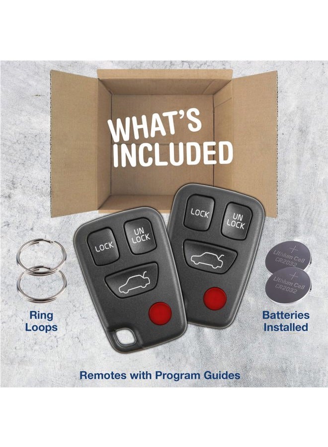 KeylessOption 2x Keyless Entry Remote 4btn Key Fob for Volvo (HYQ1512J) - Image 3