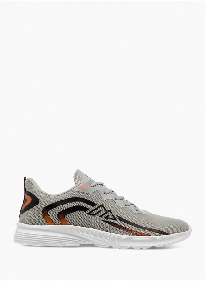 شو اكسبرس Men Logo Print Sports Shoes with Lace-up Closure