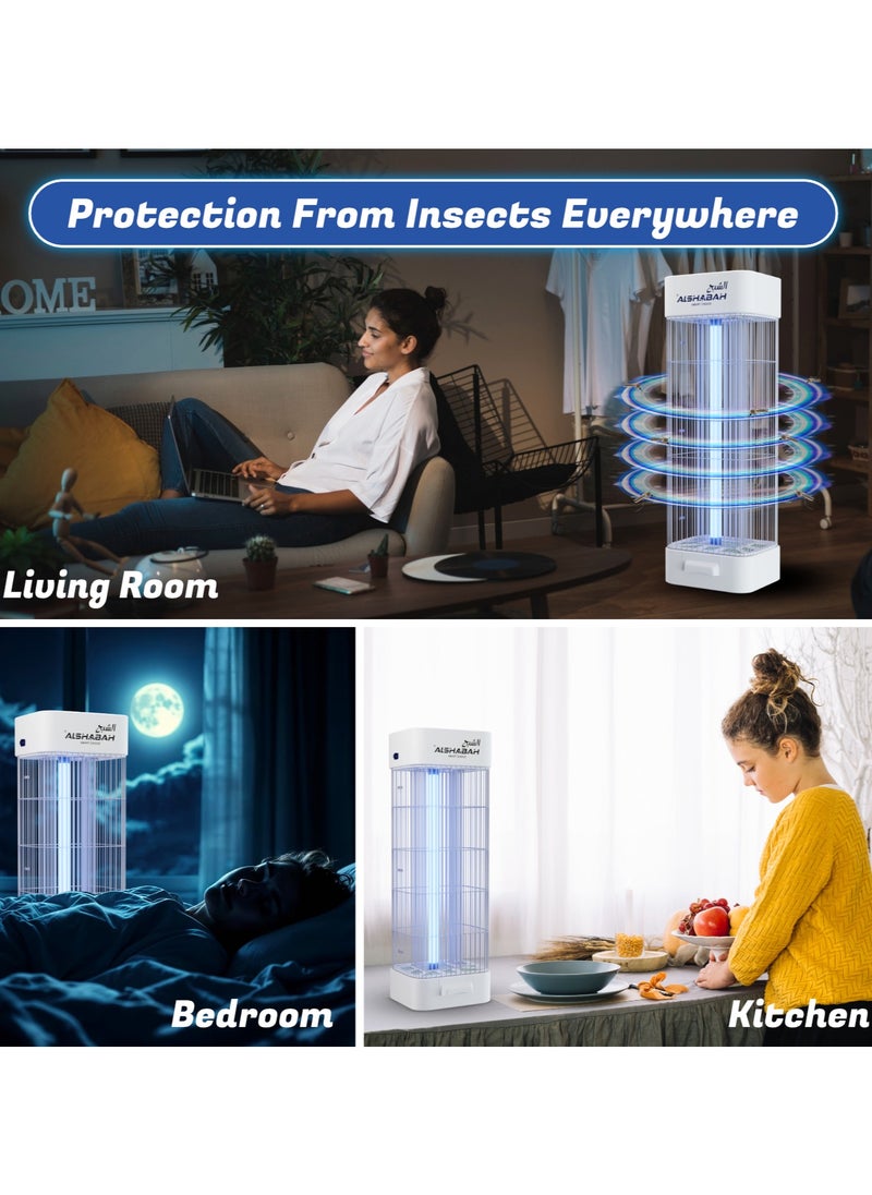 Alshabah Alshabah flying insect killer -the best bugg zapper - Mosquitos & flys trap-indoor & outdoor use - kills flying Insects with 22~25 UV light & electric shock  - Image 3