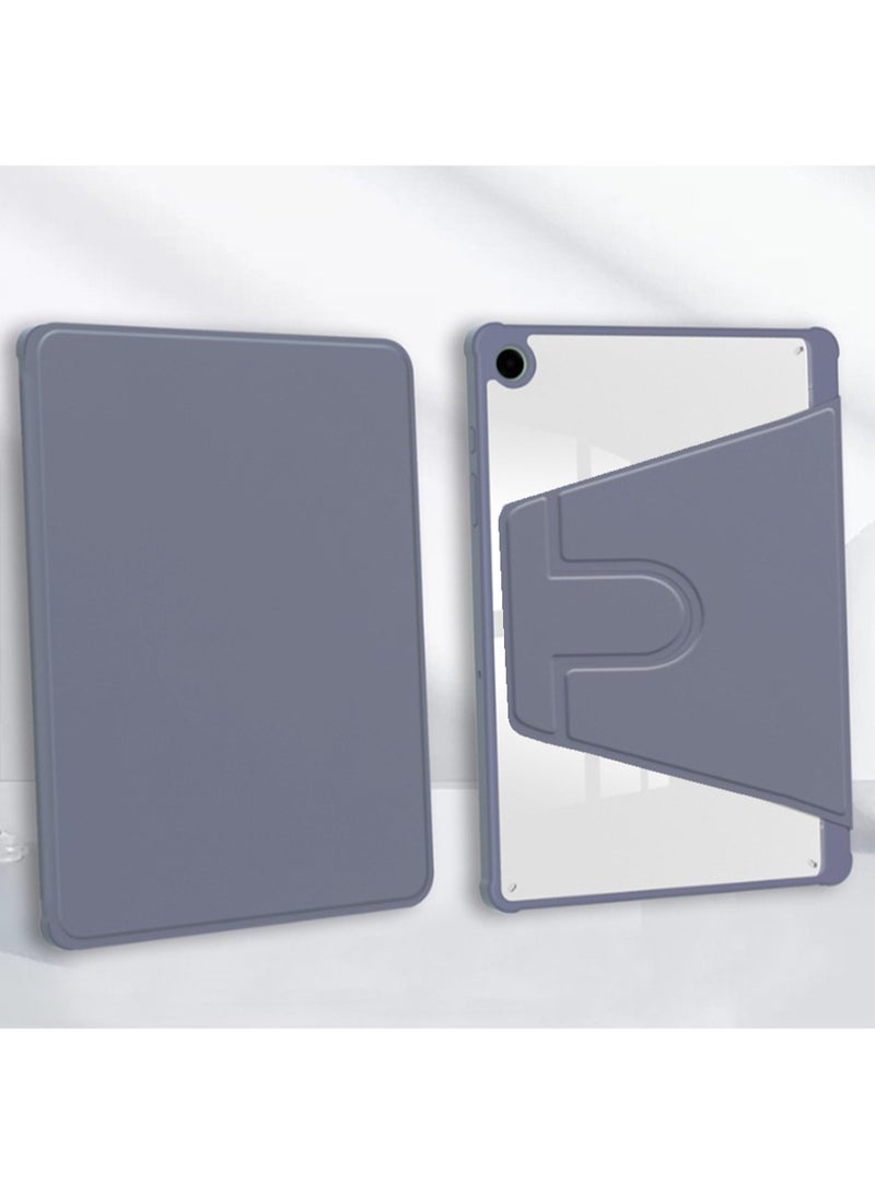 for Samsung Galaxy Tab A9 Case Cover, Tablet Protective Case With Pen Slot, Acrylic 360 ° Rotating Design, Automatic Wake-up/sleep, Soft Leather,Purple  - Image 4
