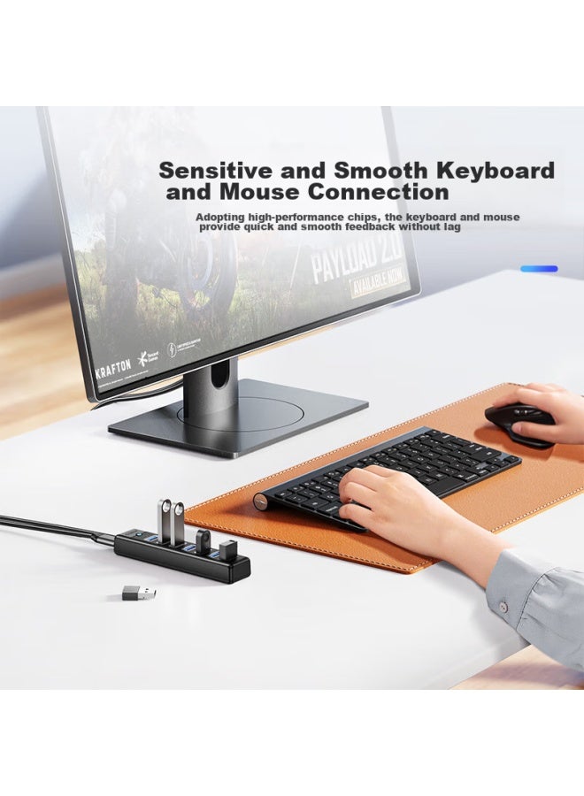أوريكو Orico Usb 3.0 Hub، محرك توسعة منفذ 7، مضخم المحور، كابل تمديد، توسعة متعددة المنافذ مع منفذ طاقة، لأجهزة الكمبيوتر المحمولة والمكتبية، Pw7u-u3 - Image 5
