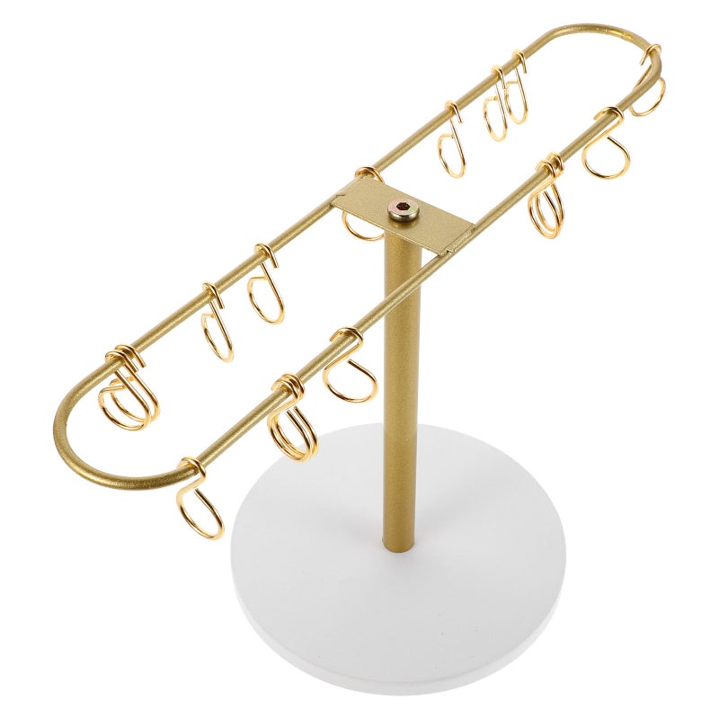 Metal Clip Organizer: Golden Hair Holder Stand Rack For Bathroom Bedroom Hair Accessories Storage - Image 1