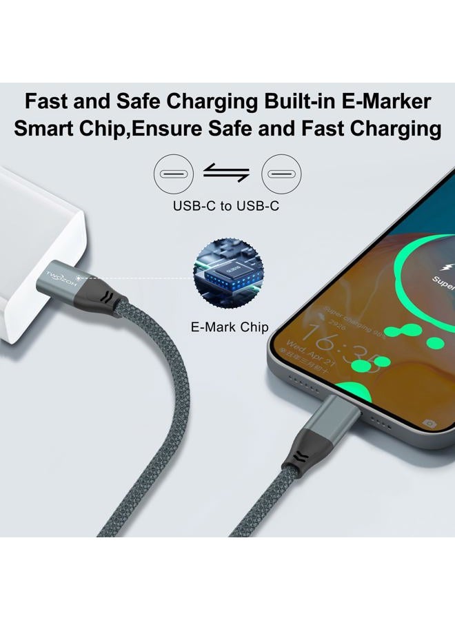 Twozoh كابل USB C 4K 100 وات بطول 10 أقدام (الكل في واحد)، USB 3.2 Gen 2 X 2 20Gbps لنقل البيانات وشحن سريع PD، كابل USB C 3.1 Type C، شاشة فيديو بدقة 4K بمعدل 60 هرتز، سلك مضفر من النايلون لـ Thunderbolt3/4/MacBook/iPad - Image 5