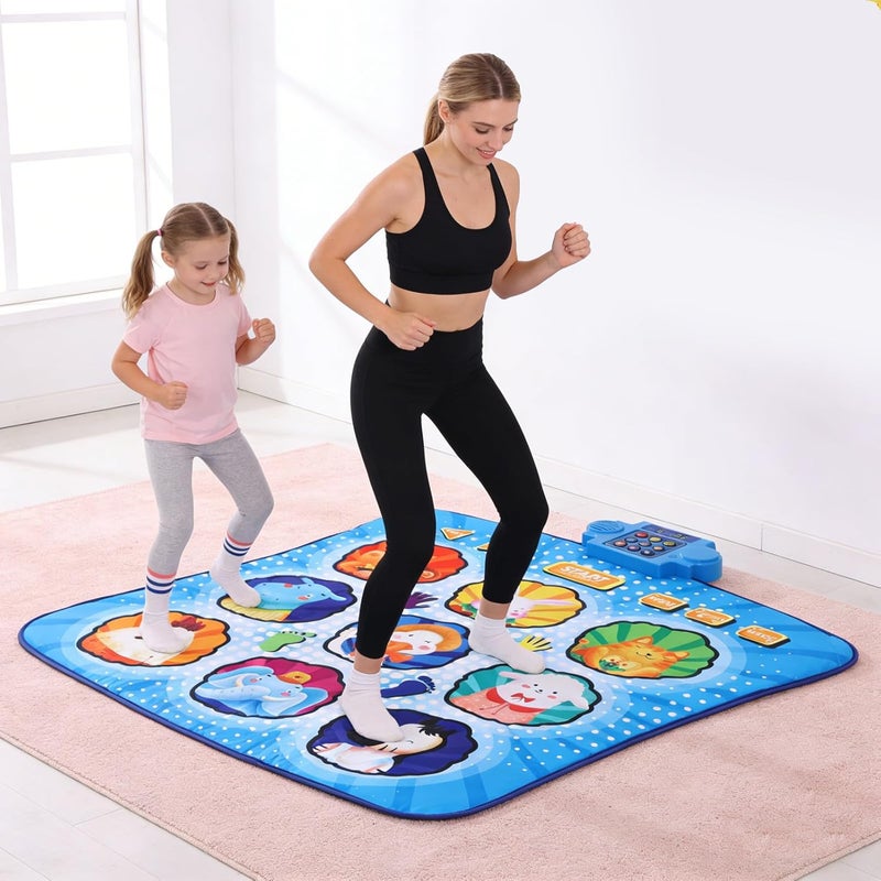FILFEEL Interactive Dance Mat Toy for Kids – 9-Key Music Game Pad with Slip Base, Portable Folding Design, Battery Powered, Ideal for Toddlers & Family Fun (Blue) - Image 5