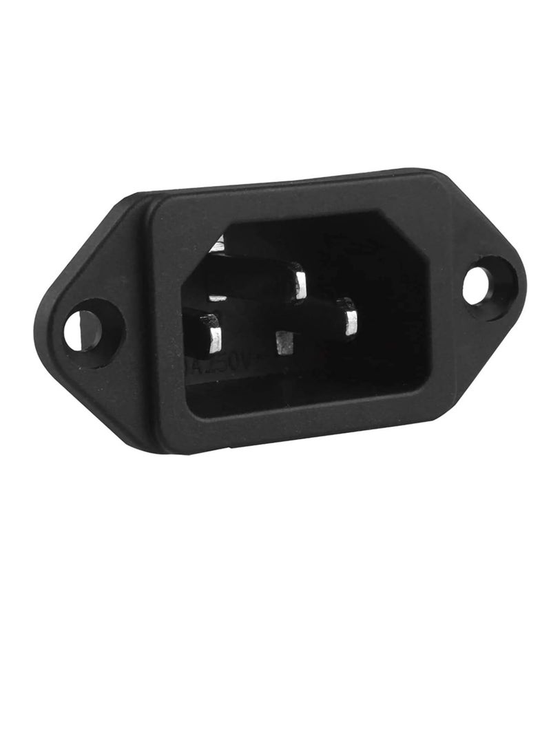 DKURVE C14 Power Socket 3 Terminals Power Adapter Connector 10A 250VAC 5 Pcs - Image 5