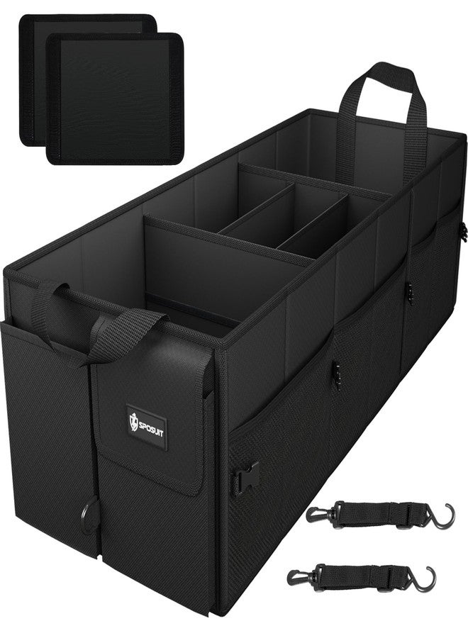 Sposuit Extra Large Trunk Organizer 98L Collapsible Car Storage Trunk Organizer with Removable Dividers & Adjustable Securing Straps for Car SUV Van - Image 1