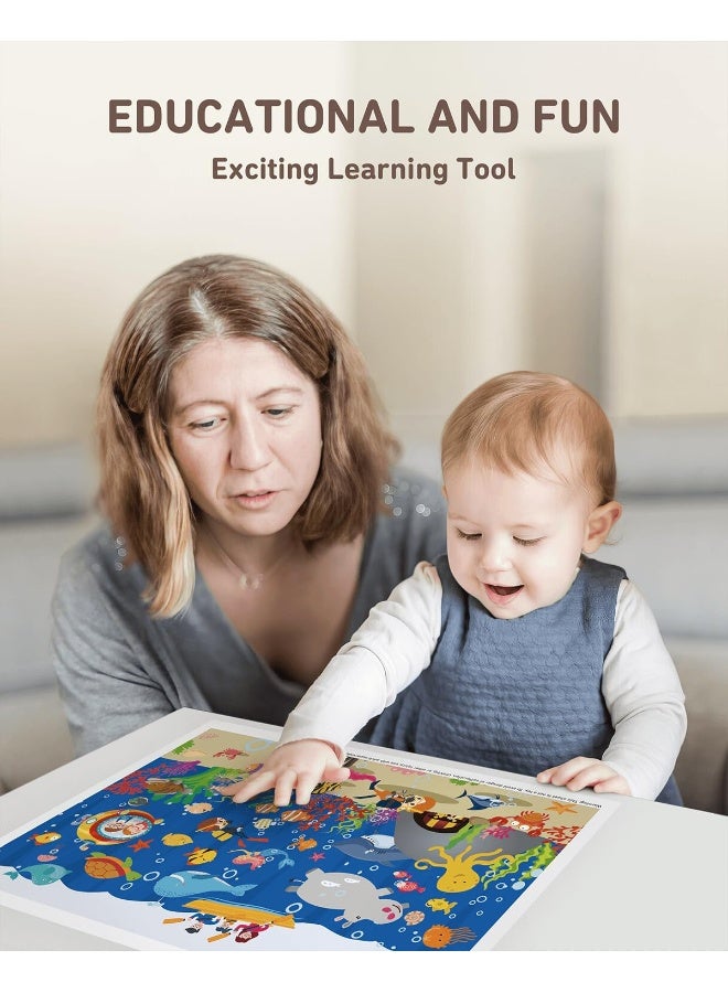 Babebay Disposable Stick-on Placemats 40 Pack for Baby & Kids, Restaurant Table Mats 12" x 18" Sticky Place Mats,Toddler Baby Placemat,Seabed Scuba Theme - Image 5