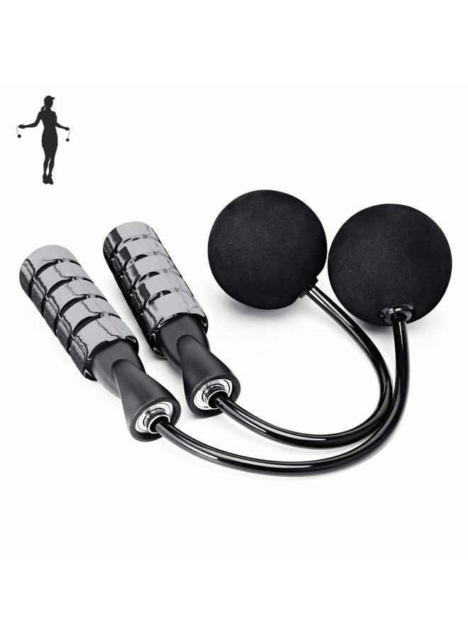 APLUGTEK Jump Rope, Training Ropeless Skipping Rope for Fitness, Adjustable Weighted Cordless Jump Rope for Men Women Kids Grey - Image 1