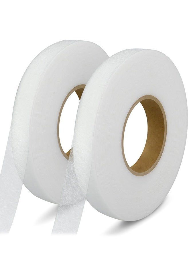 2 Rolls of Ironing Cloth Tape for Repairing Curtains,Clothes,Pants,Pillowcases（White) - Image 1