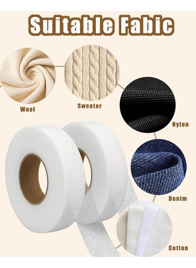 2 Rolls of Ironing Cloth Tape for Repairing Curtains,Clothes,Pants,Pillowcases（White) - Image 3