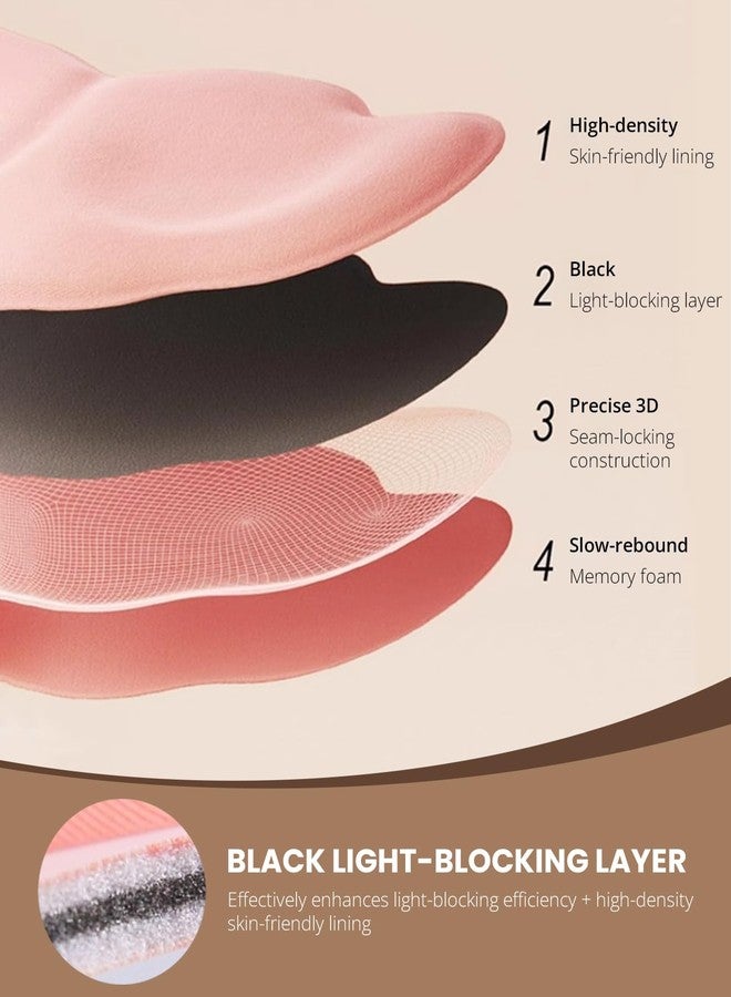 Gizmolet Sleep Mask for Side Sleeper Men Women, Soft Zero Eye Pressure 3D Clouded Sleeping Mask, Breathable Sleep Eye Mask with Adjustable Elastic Strap for Sleep Travel Nap, Pink - Image 3