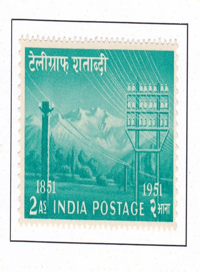 Phila310 1953 Telegraph Centenary 2 Anna MNH
