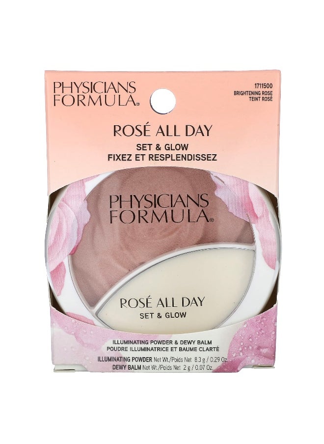 Physician's Formula Physicians Formula, Rosé All Day, Set & Glow, Illuminating Powder & Dewy Balm, 1711500 Brightening Rose, 1 Count  - Image 2
