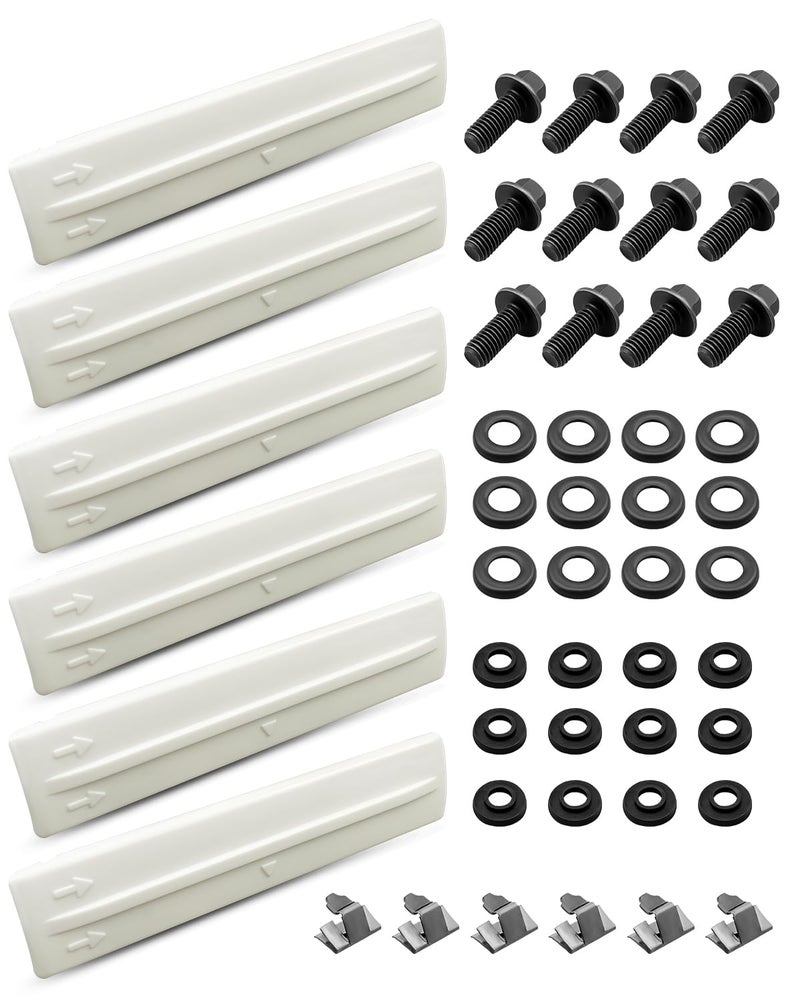 6 Pcs Roof Rack Removal Delete Kit Cover Clips Fit for Toyota FJ Land Cruiser 20072024 Roof Rack Kit Replace 7559635020A0 9011908C47 7559635020A0 9011908C47 with 12 Bolts