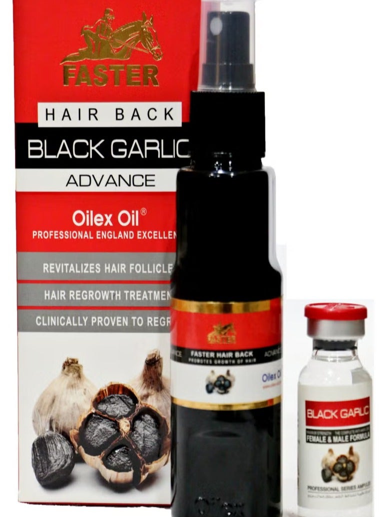 Faster Hair Back Black Garlic Advanced Oilex Oil - 100 Ml Red