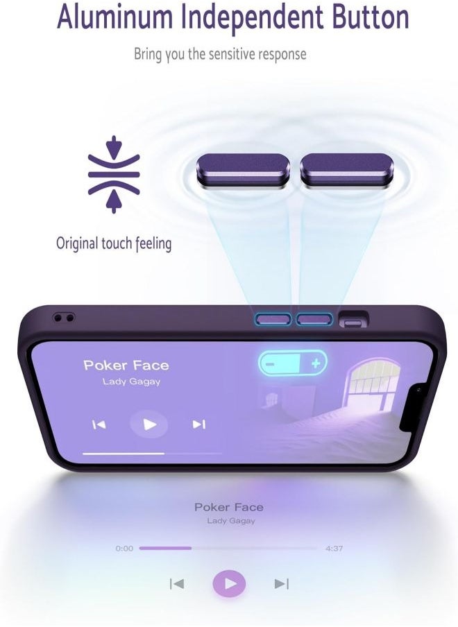 ESCASE - iPhone 15 Case Back Cover,【Full Shockproof Protection】Translucent Matte Back, Slim Phone Cover for Apple 15 (2023)(Purple) - Image 1