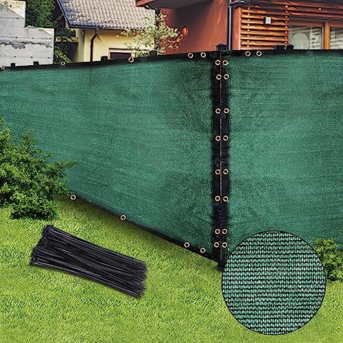 BADAO Green 6FT X 50FT Outdoor Privacy Screen Fence & Mesh Shade Net Cover, Ideal for Garden and Backyard - Enhances Privacy for Fencing & Chain Link, Perfect for Patio Privacy Wall, Slats，Freestanding - Image 1