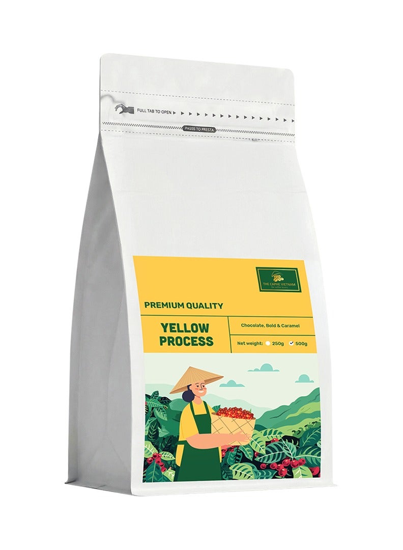 The Caphe Vietnam Robusta Coffee – Yellow Process (Single Origin, Ground) 500g | Medium Roast, Bold & Full-Bodied, Freshly Roasted in Dubai - Image 1