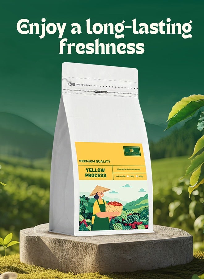 The Caphe Vietnam Robusta Coffee – Yellow Process (Single Origin, Ground) 500g | Medium Roast, Bold & Full-Bodied, Freshly Roasted in Dubai - Image 5
