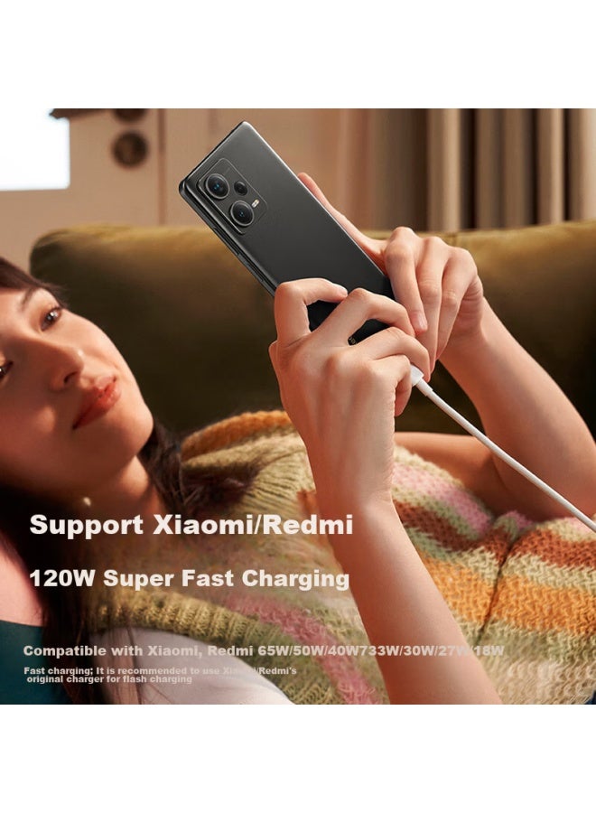 CangHua كابل بيانات متوافق مع شاومي، كابل شحن نوع-C 6A، كابل شحن سريع 120W/67W/55W/33W، لهواتف شاومي 15/14/13 برو/12/11، ريدمي K70/نوت - Image 2