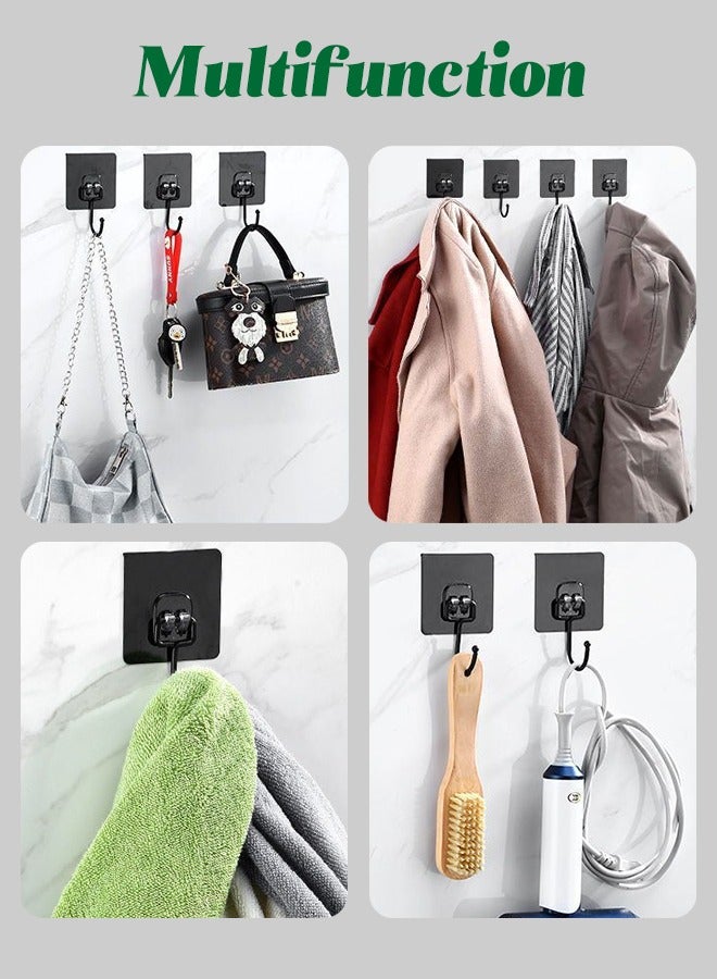 10-Piece Wall Hooks - Self Adhesive Hook - Without Nails Drill Free Strong Sticky Hook - Hanging Heavy Duty - for Home, Bathroom, Kitchen, Office - Image 2