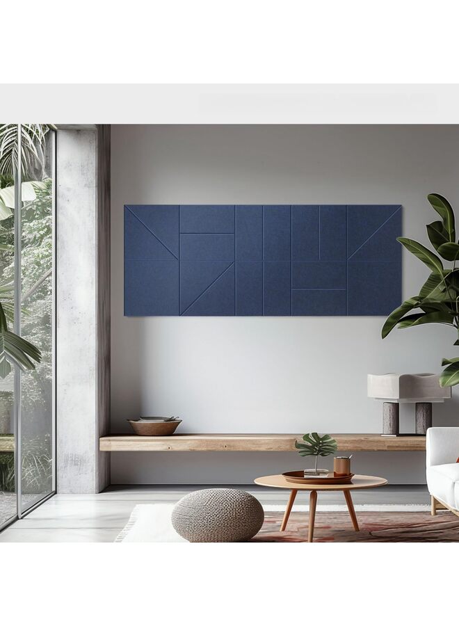 Large Cork Board for Office Black Felt Board Alternative - Felt Bulletin Board Tiles for Office Wall Decor, Push pin Board Wall Organizer for Office - Pack of 12 (Navy Blue) - Image 4