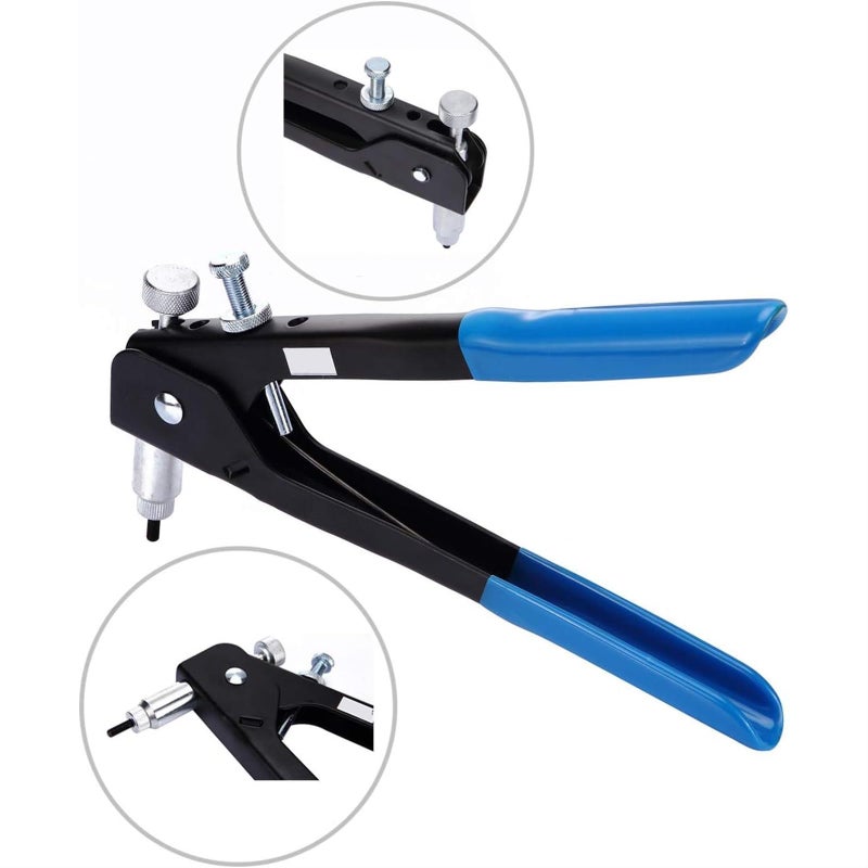 مجموعة أدوات تثبيت صواميل البرشام مكونة من 86 قطعة، تتضمن مفتاح ربط يدوي، ومفتاح ربط ملولب، وصواميل برشام M3/M4/M5/M6/M8 - Image 5