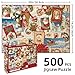 Libeder Christmas Puzzles for Adults 500 PiecesChristmas Cards Collection Jigsaw Puzzle Fun and Challenging Family Game Party Gift Toy for Adults Seniors - Image 4