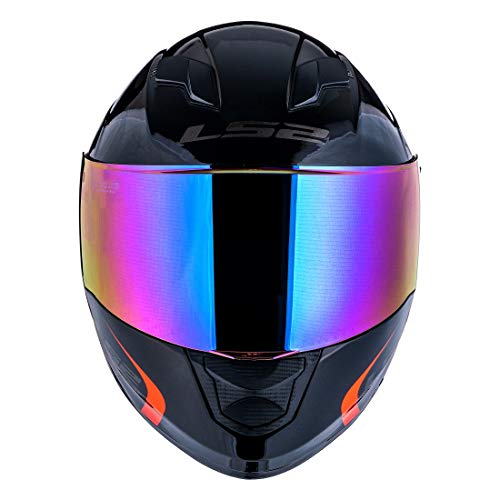 LS2 Assault/Rapid/Stream Pinlock Ready Outer Face Shield Street Motorcycle Helmet Accessories - Rainbow Iridium/One Size - Image 4