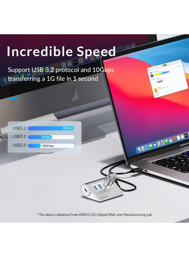 Orico 7-Port USB3.2 10Gbps HUB with Charging 10Gbps - Image 4