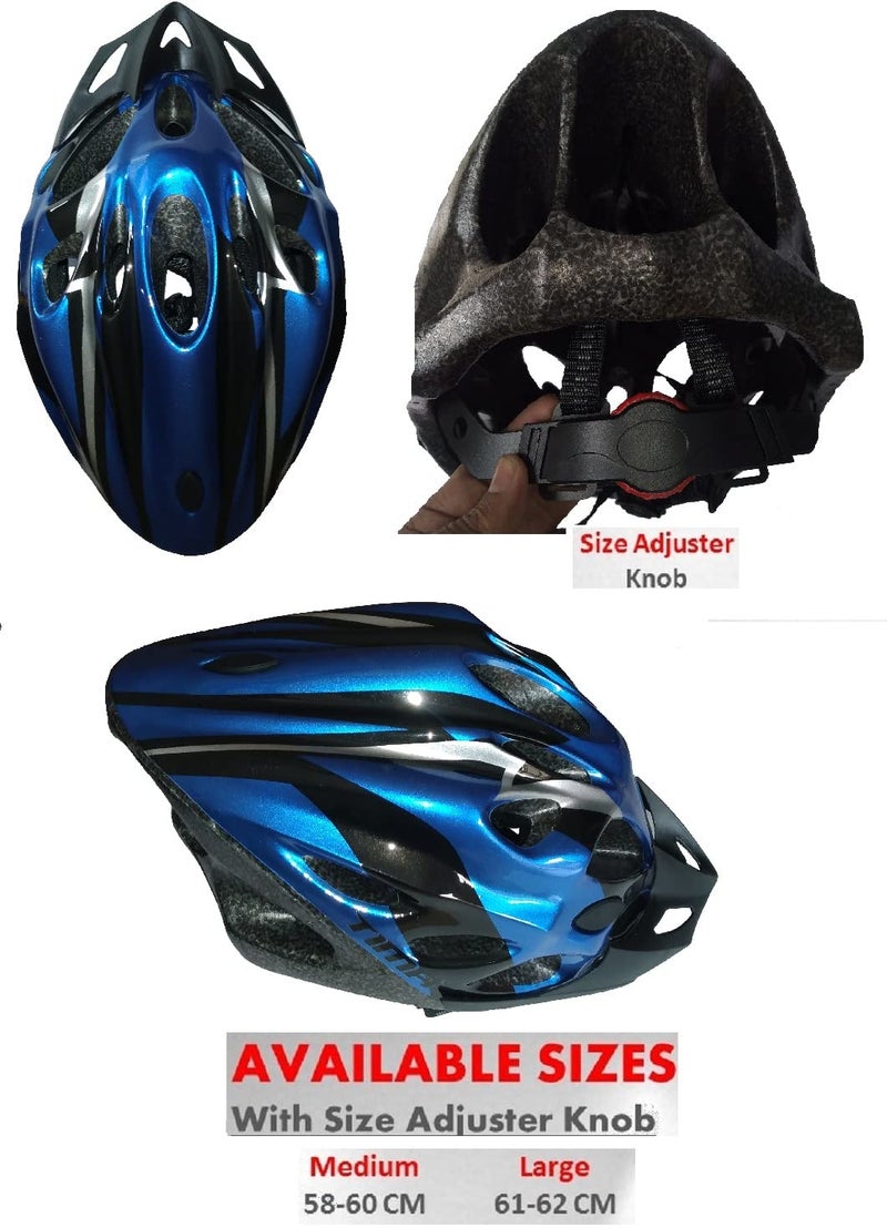 Tima Cycling/Skating Helmet Lightweight - Bike Helmet for Men Women Comfort with Pads, Bicycle, Skating Helmet for Adults Youth Mountain Road Biker (Large, Blue) - Image 4