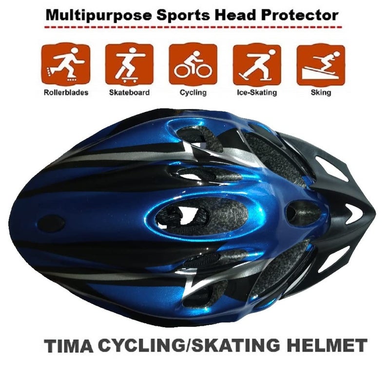 Tima Cycling/Skating Helmet Lightweight - Bike Helmet for Men Women Comfort with Pads, Bicycle, Skating Helmet for Adults Youth Mountain Road Biker (Large, Blue) - Image 3