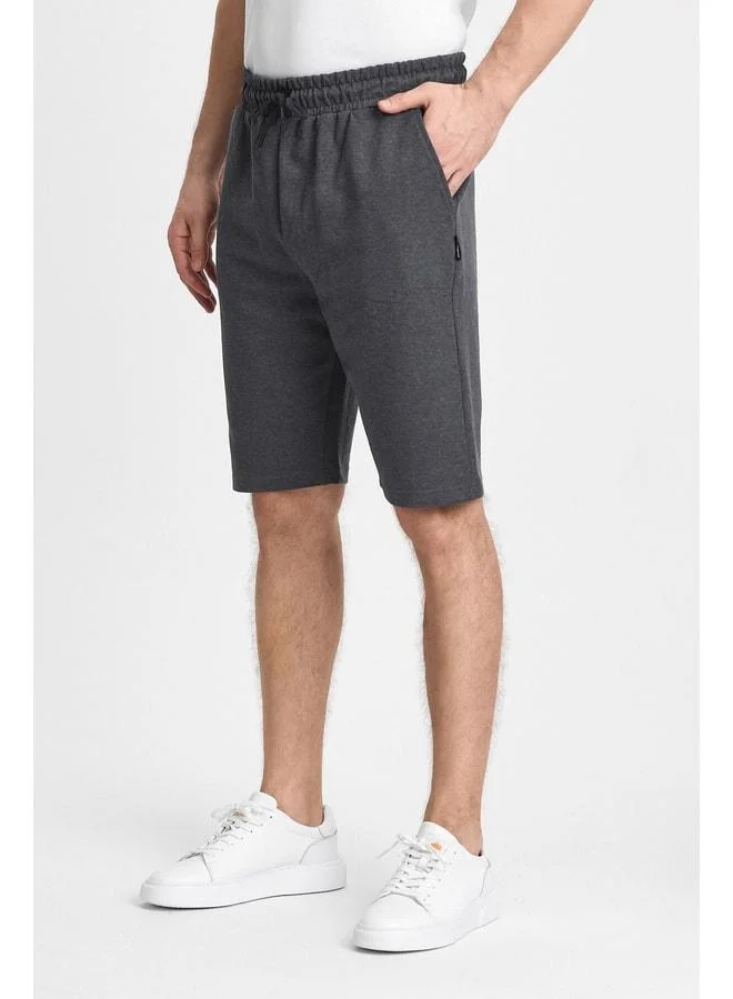 Mmetalic  Men's Black-Anthracite Side Pocket Elastic Waist Regular Fit Comfortable Cut 2‑Piece Shorts. for Men | Best Price UAE