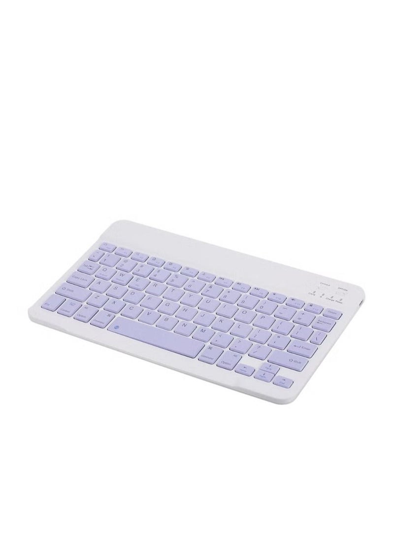 Wireless Bluetooth Three System Universal Mobile phone and Tablet Keyboard with Mouse Set - English Purple  - Image 3