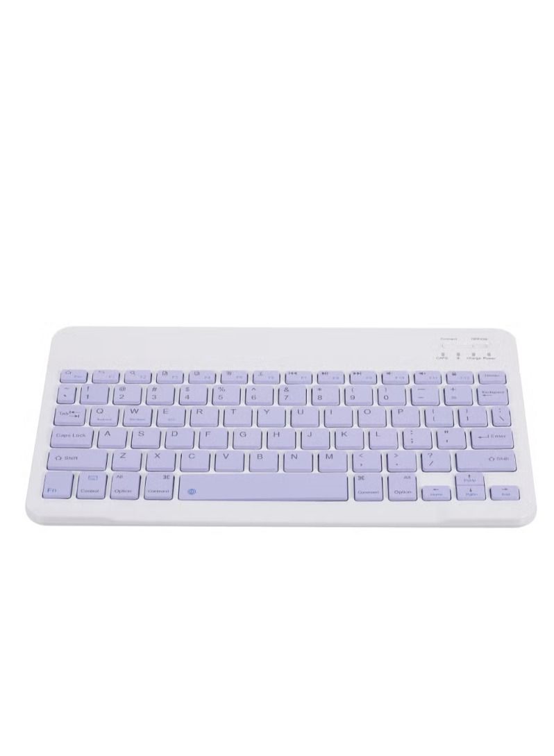 Wireless Bluetooth Three System Universal Mobile phone and Tablet Keyboard with Mouse Set - English Purple  - Image 2