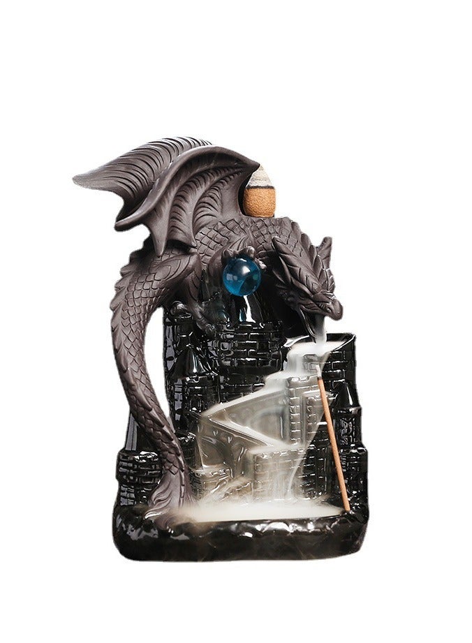 Incense Burner, Dragon Wing Incense Burner with Reflux, Waterfall Incense Holder, Creative Smoke Cone Incense Design, Decoration for Home Office, Yoga - Image 1