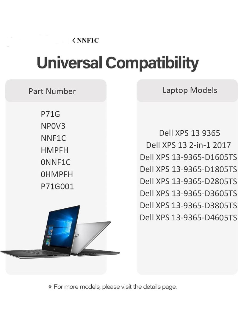 Terabyte بطارية بديلة جديدة NNF1C HMPFH لـ//ديل XPS 13 9365 2 في 1 2017 P71G P71G001 XPS 13-9365-D1605TS XPS 13-9365-D1805TS 13-9365-D2805TS 13-9365-D3605TS 13-9365-D3805TS D4605TS 0NNF1C NP0V3 - Image 3