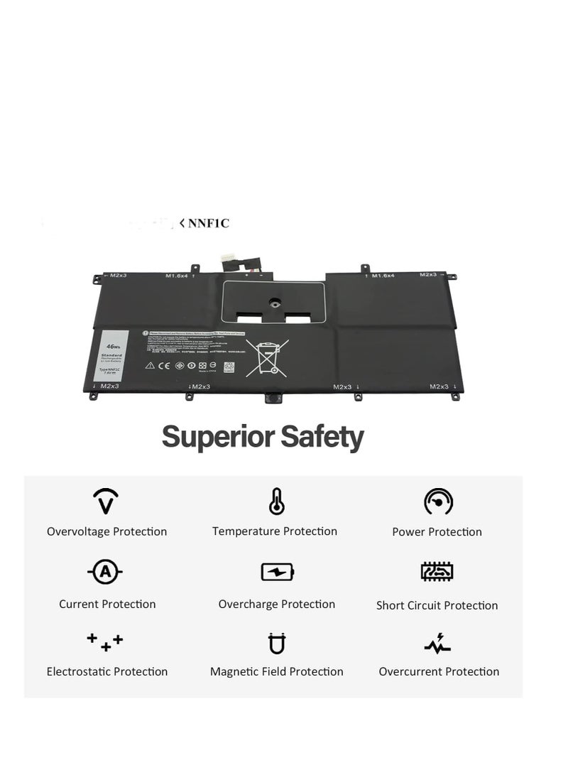 Terabyte بطارية بديلة جديدة NNF1C HMPFH لـ//ديل XPS 13 9365 2 في 1 2017 P71G P71G001 XPS 13-9365-D1605TS XPS 13-9365-D1805TS 13-9365-D2805TS 13-9365-D3605TS 13-9365-D3805TS D4605TS 0NNF1C NP0V3 - Image 5