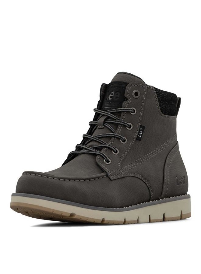 LEE Men's Waylon Chukka Boot, Charcoal Wax/Black Denim, 10 - Image 1