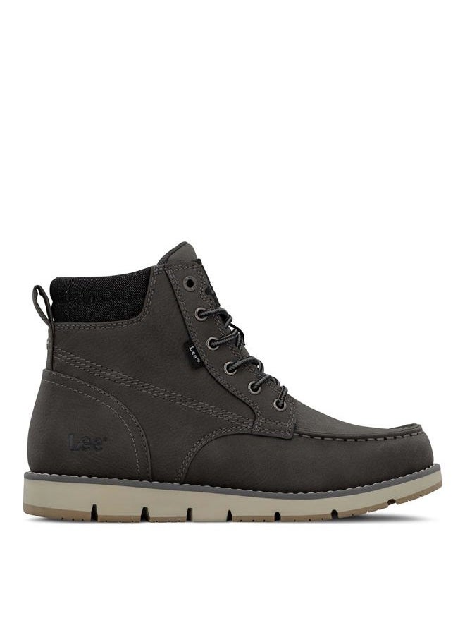 LEE Men's Waylon Chukka Boot, Charcoal Wax/Black Denim, 10 - Image 2
